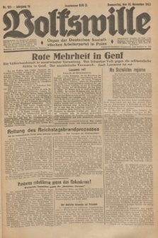 Volkswille : Organ der Deutschen Sozialistischen Arbeiterpartei in Polen. Jg.19, Nr. 193 (30 November 1933)