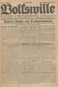 Volkswille : Organ der Deutschen Sozialistischen Arbeiterpartei in Polen. Jg.19, Nr. 194 (2 Dezember 1933) + dod.