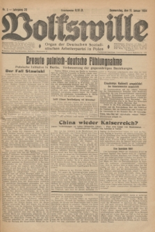 Volkswille : Organ der Deutschen Sozialistischen Arbeiterpartei in Polen. Jg.20, Nr. 5 (11 Januar 1934)