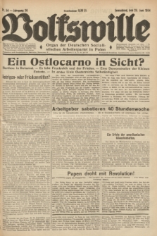 Volkswille : Organ der Deutschen Sozialistischen Arbeiterpartei in Polen. Jg.20, Nr. 34 (23 Juni 1934) + dod.
