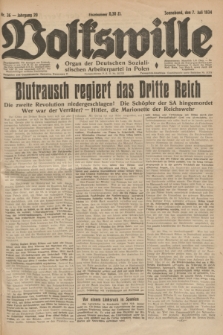 Volkswille : Organ der Deutschen Sozialistischen Arbeiterpartei in Polen. Jg.20, Nr. 36 (7 Juli 1934) + dod.