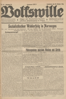 Volkswille : Organ der Deutschen Sozialistischen Arbeiterpartei in Polen. Jg.20, Nr. 51 (20 Oktober 1934) + dod.