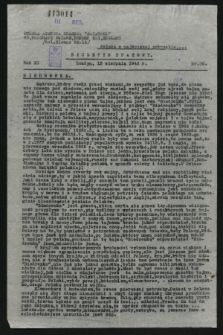 Biuletyn Prasowy. R.11, nr 30 (13 sierpnia 1943)
