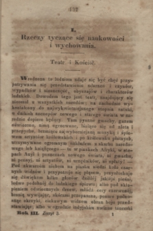 Kościół i Szkoła : pismo miesięczne. R.3, z. 3 (1848)
