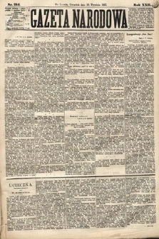 Gazeta Narodowa. 1883, nr 214
