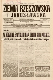 Ziemia Rzeszowska i Jarosławska : czasopismo narodowe. 1933, nr 21