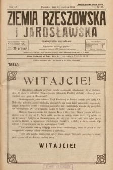 Ziemia Rzeszowska i Jarosławska : czasopismo narodowe. 1933, nr 25