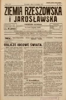 Ziemia Rzeszowska i Jarosławska : czasopismo narodowe. 1933, nr 31