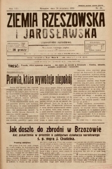 Ziemia Rzeszowska i Jarosławska : czasopismo narodowe. 1933, nr 39