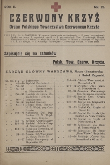 Czerwony Krzyż : organ Polskiego Towarzystwa Czerwonego Krzyża. 1920, nr 22