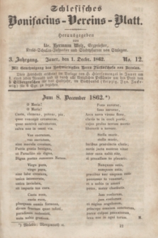 Schlesisches Bonifatius-Vereins-Blatt. Jg.3, No. 12 (1 December 1862)
