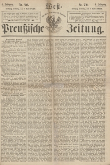 West-Preußische Zeitung. Jg.4, Nr. 78 (2 April 1867)