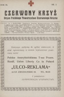 Czerwony Krzyż : organ Polskiego Towarzystwa Czerwonego Krzyża. 1921, nr 3