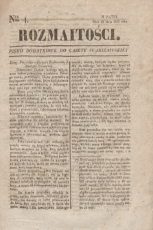 Rozmaitości : pismo dodatkowe do Gazety Warszawskiéy. 1833, Ner 4 (10 maja)