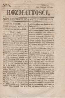 Rozmaitości : pismo dodatkowe do Gazety Warszawskiéy. 1833, Ner 8 (7 czerwca)