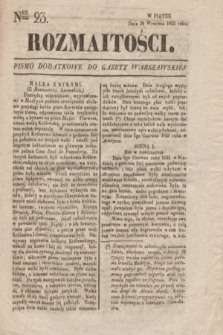 Rozmaitości : pismo dodatkowe do Gazety Warszawskiéy. 1833, Ner 23 (20 września)