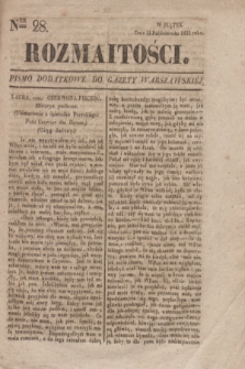Rozmaitości : pismo dodatkowe do Gazety Warszawskiéy. 1833, Ner 28 (11 października)