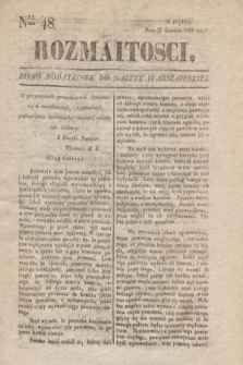 Rozmaitości : pismo dodatkowe do Gazety Warszawskiéj. 1833, Ner 48 (27 grudnia)