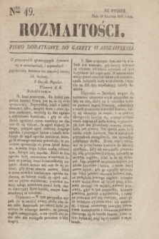 Rozmaitości : pismo dodatkowe do Gazety Warszawskiéj. 1833, Ner 49 (30 grudnia)