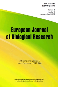 European Journal of Biological Research. Vol. 8, 2018, no. 1