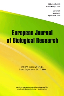European Journal of Biological Research. Vol. 8, 2018, no. 2