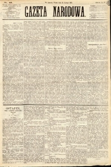 Gazeta Narodowa. 1875, nr 43
