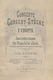 Concerte und Concert-Stücke