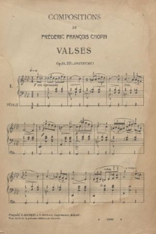 Valses: compositions