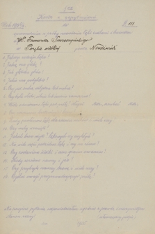 Różne papiery przesyłane Władysławowi Orkanowi w latach 1903-1929