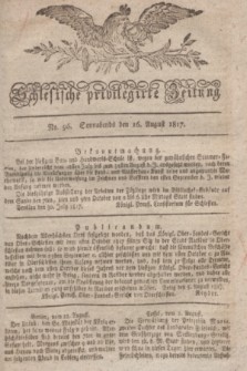 Schlesische privilegirte Zeitung. 1817, No. 96 (16 August) + dod.