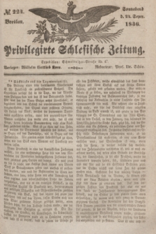 Privilegirte Schlesische Zeitung. 1836, № 224 (24 September) + dod.