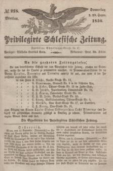 Privilegirte Schlesische Zeitung. 1836, № 228 (29 September) + dod.