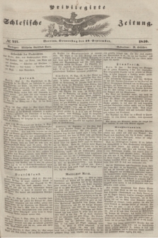 Privilegirte Schlesische Zeitung. 1846, № 217 (17 September) + dod.