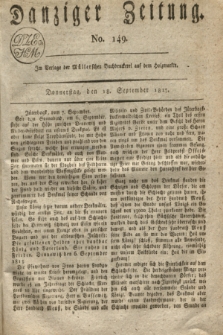 Danziger Zeitung. 1817, No. 149 (18 September)