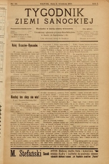 Tygodnik Ziemi Sanockiej. 1910, nr 20