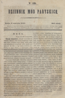 Dziennik Mód Paryskich. R.6, Nro 19 (6 września 1845)