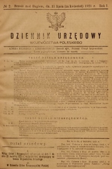 Dziennik Urzędowy Województwa Poleskiego. 1921, nr 2
