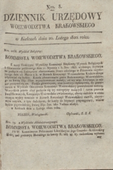 Dziennik Urzędowy Woiewodztwa Krakowskiego. 1820, [kwartał I], Nro. 8 (20 lutego)