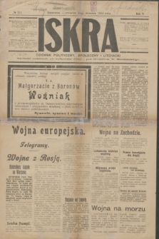 Iskra : dziennik polityczny, społeczny i literacki. R.5, № 251 (24 września 1914)