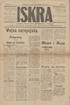 Iskra : dziennik polityczny, społeczny i literacki. R.5, № 252 (25 września 1914)