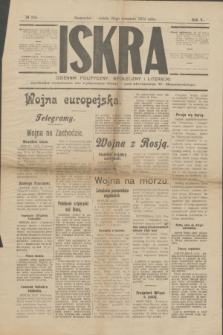 Iskra : dziennik polityczny, społeczny i literacki. R.5, № 253 (26 września 1914)