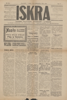 Iskra : dziennik polityczny, społeczny i literacki. R.5, № 264 (7 października 1914)