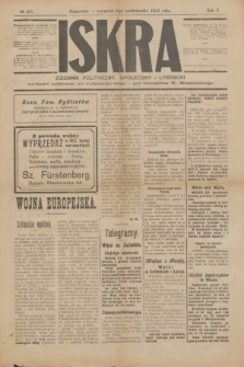Iskra : dziennik polityczny, społeczny i literacki. R.5, № 265 (8 października 1914)
