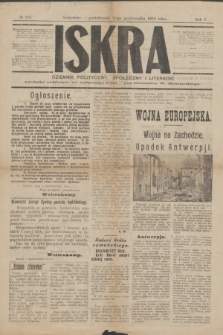 Iskra : dziennik polityczny, społeczny i literacki. R.5, № 269 (12 października 1914)