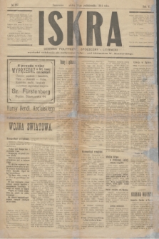 Iskra : dziennik polityczny, społeczny i literacki. R.5, № 287 (30 października 1914)