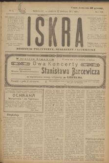 Iskra : dziennik polityczny, społeczny i literacki. R.8, № 92 (22 kwietnia 1917)