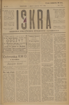Iskra : dziennik polityczny, społeczny i literacki. R.8, № 123 (1 czerwca 1917)