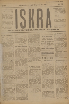 Iskra : dziennik polityczny, społeczny i literacki. R.8, № 126 (5 czerwca 1917)