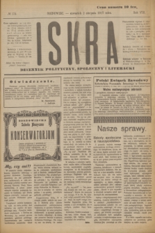 Iskra : dziennik polityczny, społeczny i literacki. R.8, № 174 (2 sierpnia 1917)