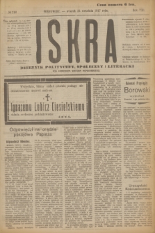 Iskra : dziennik polityczny, społeczny i literacki. R.8, № 218 (25 września 1917)